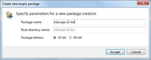 Customized package name for Inkscape App-V package