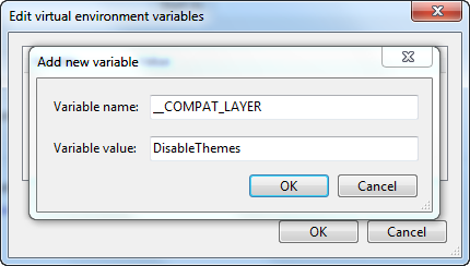 Editing environment variable in AVE